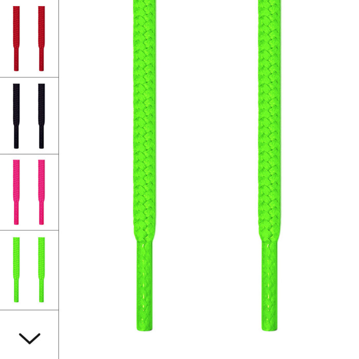 Runde neon grønne snørebånd
